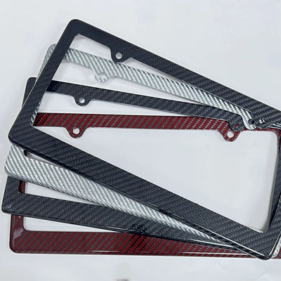 Slim personalizowany płytka licencyjna z włókna węglowego ramy Twill Gloss