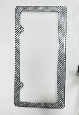 Slim personalizowany płytka licencyjna z włókna węglowego ramy Twill Gloss