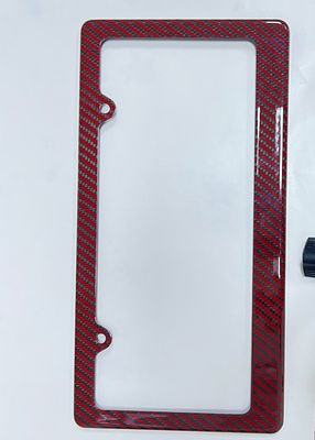 Slim personalizowany płytka licencyjna z włókna węglowego ramy Twill Gloss